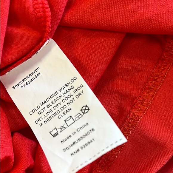 Simple by Suzanne Betro Sz 1X Red Wide Leg Sleeveless Jumpsuit - Picture 10 of 10